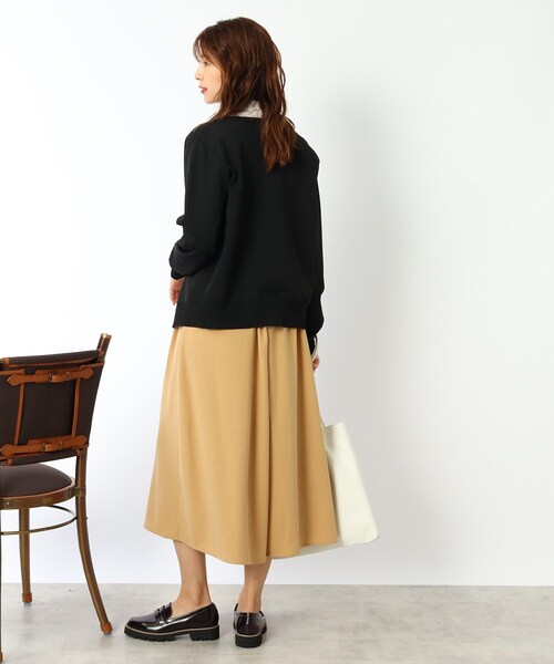 DRESKIP（ドレスキップ）の「◆【洗える】パ－ル調ボタンスポンディッシュカーディガン（カーディガン/ボレロ・レディース・ブラック/ベージュ/マスタード/ピンク系・02/03/04）」の21枚目の写真