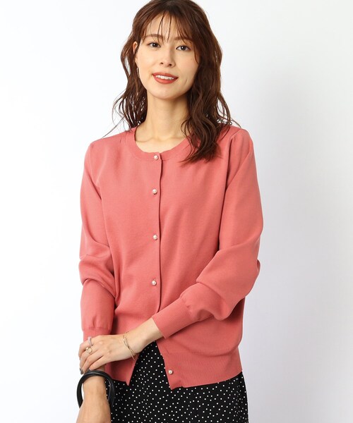 DRESKIP（ドレスキップ）の「◆【洗える】パ－ル調ボタンスポンディッシュカーディガン（カーディガン/ボレロ・レディース・ブラック/ベージュ/マスタード/ピンク系・02/03/04）」の16枚目の写真