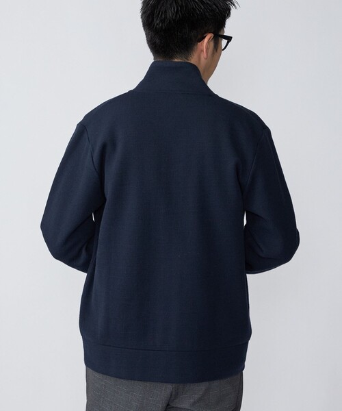 SHIPS（シップス）の「SHIPS:〈手洗い可能〉TEXBRID(R) ミラノリブ スタンドカラー カーディガン（カーディガン/ボレロ・メンズ・ネイビー/ダークオリーブ/ダークグレー・SMALL/MEDIUM/LARGE/X-LARGE）」の6枚目の写真