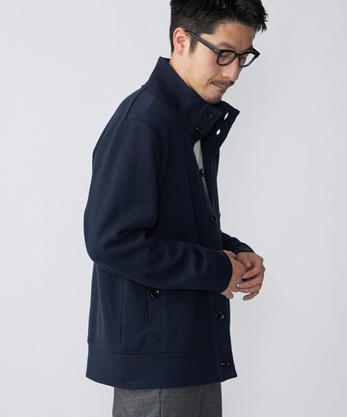 SHIPS（シップス）の「SHIPS:〈手洗い可能〉TEXBRID(R) ミラノリブ スタンドカラー カーディガン（カーディガン/ボレロ・メンズ・ネイビー/ダークオリーブ/ダークグレー・SMALL/MEDIUM/LARGE/X-LARGE）」の7枚目の写真