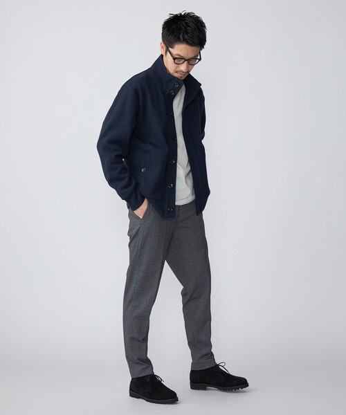 SHIPS（シップス）の「SHIPS:〈手洗い可能〉TEXBRID(R) ミラノリブ スタンドカラー カーディガン（カーディガン/ボレロ・メンズ・ネイビー/ダークオリーブ/ダークグレー・SMALL/MEDIUM/LARGE/X-LARGE）」の12枚目の写真