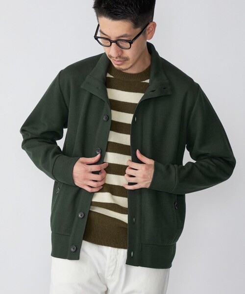 SHIPS（シップス）の「SHIPS:〈手洗い可能〉TEXBRID(R) ミラノリブ スタンドカラー カーディガン（カーディガン/ボレロ・メンズ・ネイビー/ダークオリーブ/ダークグレー・SMALL/MEDIUM/LARGE/X-LARGE）」の13枚目の写真