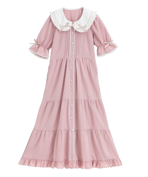 DearMyLove（ディアマイラブ）の「選べる丈ティアードワンピース（ワンピース・レディース・ベビーピンク/レッド/ブラック/ピンク系その他/レッド系その他/ブラック系その他・MEDIUM/LARGE/X-LARGE/XX-LARGE）」の4枚目の写真