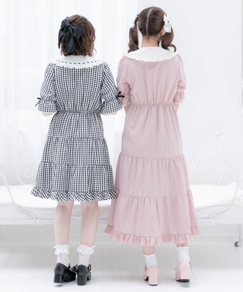 DearMyLove（ディアマイラブ）の「選べる丈ティアードワンピース（ワンピース・レディース・ベビーピンク/レッド/ブラック/ピンク系その他/レッド系その他/ブラック系その他・MEDIUM/LARGE/X-LARGE/XX-LARGE）」の8枚目の写真