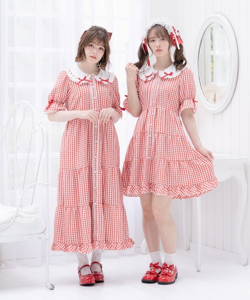 DearMyLove（ディアマイラブ）の「選べる丈ティアードワンピース（ワンピース・レディース・ベビーピンク/レッド/ブラック/ピンク系その他/レッド系その他/ブラック系その他・MEDIUM/LARGE/X-LARGE/XX-LARGE）」の11枚目の写真