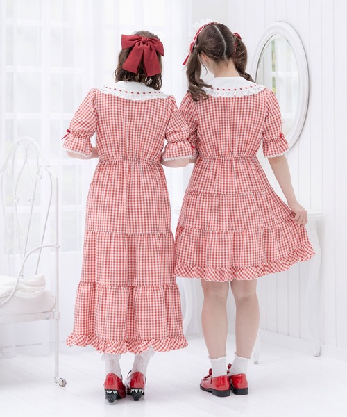 DearMyLove（ディアマイラブ）の「選べる丈ティアードワンピース（ワンピース・レディース・ベビーピンク/レッド/ブラック/ピンク系その他/レッド系その他/ブラック系その他・MEDIUM/LARGE/X-LARGE/XX-LARGE）」の13枚目の写真