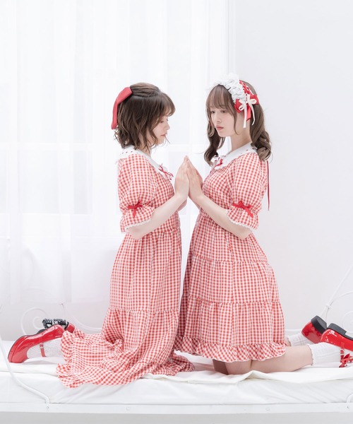 DearMyLove（ディアマイラブ）の「選べる丈ティアードワンピース（ワンピース・レディース・ベビーピンク/レッド/ブラック/ピンク系その他/レッド系その他/ブラック系その他・MEDIUM/LARGE/X-LARGE/XX-LARGE）」の14枚目の写真