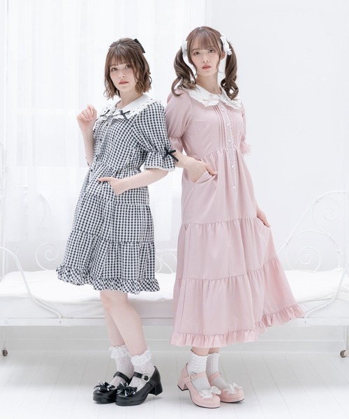 DearMyLove（ディアマイラブ）の「選べる丈ティアードワンピース（ワンピース・レディース・ベビーピンク/レッド/ブラック/ピンク系その他/レッド系その他/ブラック系その他・MEDIUM/LARGE/X-LARGE/XX-LARGE）」の16枚目の写真