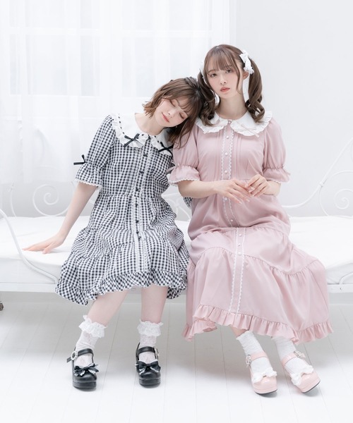 DearMyLove（ディアマイラブ）の「選べる丈ティアードワンピース（ワンピース・レディース・ベビーピンク/レッド/ブラック/ピンク系その他/レッド系その他/ブラック系その他・MEDIUM/LARGE/X-LARGE/XX-LARGE）」の18枚目の写真