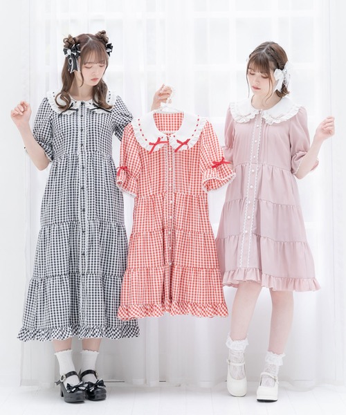 DearMyLove（ディアマイラブ）の「選べる丈ティアードワンピース（ワンピース・レディース・ベビーピンク/レッド/ブラック/ピンク系その他/レッド系その他/ブラック系その他・MEDIUM/LARGE/X-LARGE/XX-LARGE）」の20枚目の写真