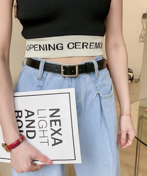 Burner（バーナー）の「【OKUOKU　0909】   スクエアバックル　　細ベルト　/     oku-belt-111-3（ベルト・レディース・その他1/その他2/その他6/その他4/その他3/その他5/ゴールド系その他/シルバー系その他/その他10/その他9/その他8/その他7/ブラック系その他/ブラック系その他2/ダークブラウン系/ダークブラウン系2・FREE）」の11枚目の写真