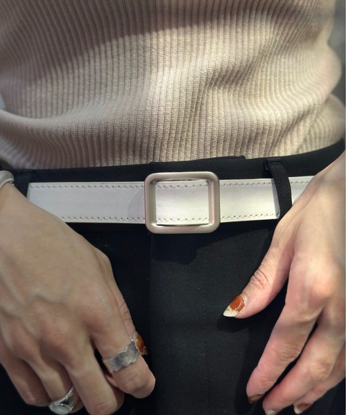 Burner（バーナー）の「【OKUOKU　0909】   スクエアバックル　　細ベルト　/     oku-belt-111-3（ベルト・レディース・その他1/その他2/その他6/その他4/その他3/その他5/ゴールド系その他/シルバー系その他/その他10/その他9/その他8/その他7/ブラック系その他/ブラック系その他2/ダークブラウン系/ダークブラウン系2・FREE）」の14枚目の写真