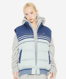 X-girl | STRIPED PUFFER VEST(ベスト)