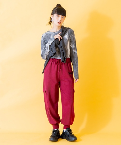 PUNYUS（プニュズ）の「タイダイメロウトップス（Tシャツ/カットソー・レディース・ブラック/カーキ/ブラウン・1/3/2/4）」の4枚目の写真