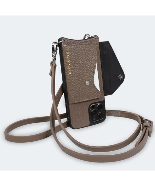 【BANDOLIER】DONNA SIDE SLOT DARK TAUPE/iPhone 12 /12Pro / iPhone 13 ...