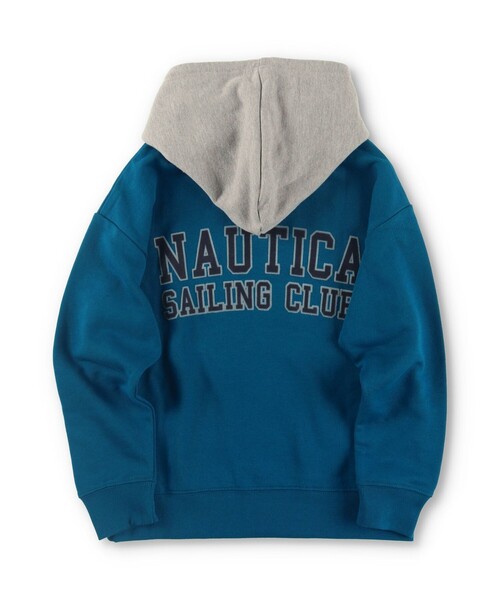 NAUTICA（ノーティカ）の「【NAUTICA/ノーティカ】BACKフロッキーロゴスウェットパーカー（パーカー・キッズ・ブルー/ブラック/パープル/杢グレー・130/140/120/150）」の3枚目の写真