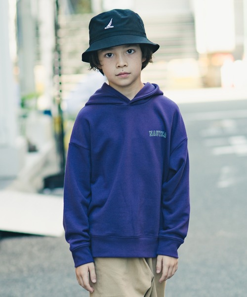 NAUTICA（ノーティカ）の「【NAUTICA/ノーティカ】BACKフロッキーロゴスウェットパーカー（パーカー・キッズ・ブルー/ブラック/パープル/杢グレー・130/140/120/150）」の13枚目の写真