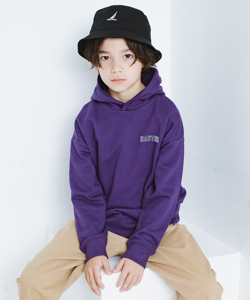 NAUTICA（ノーティカ）の「【NAUTICA/ノーティカ】BACKフロッキーロゴスウェットパーカー（パーカー・キッズ・ブルー/ブラック/パープル/杢グレー・130/140/120/150）」の9枚目の写真