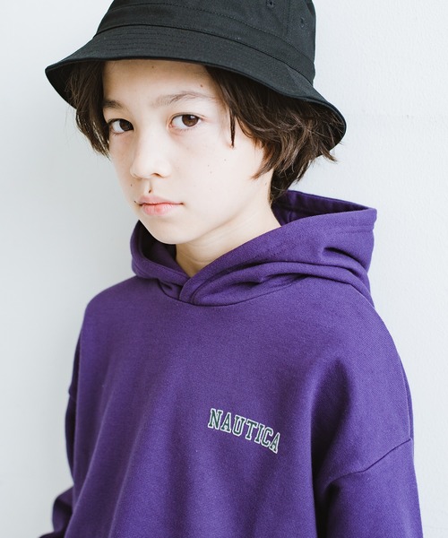 NAUTICA（ノーティカ）の「【NAUTICA/ノーティカ】BACKフロッキーロゴスウェットパーカー（パーカー・キッズ・ブルー/ブラック/パープル/杢グレー・130/140/120/150）」の11枚目の写真