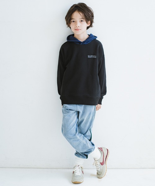 NAUTICA（ノーティカ）の「【NAUTICA/ノーティカ】BACKフロッキーロゴスウェットパーカー（パーカー・キッズ・ブルー/ブラック/パープル/杢グレー・130/140/120/150）」の7枚目の写真
