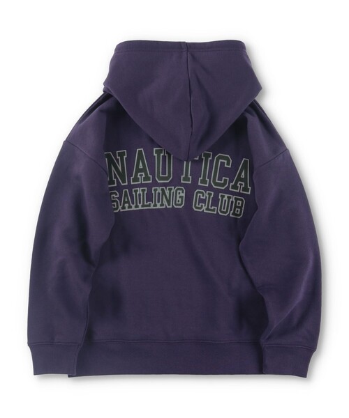 NAUTICA（ノーティカ）の「【NAUTICA/ノーティカ】BACKフロッキーロゴスウェットパーカー（パーカー・キッズ・ブルー/ブラック/パープル/杢グレー・130/140/120/150）」の19枚目の写真