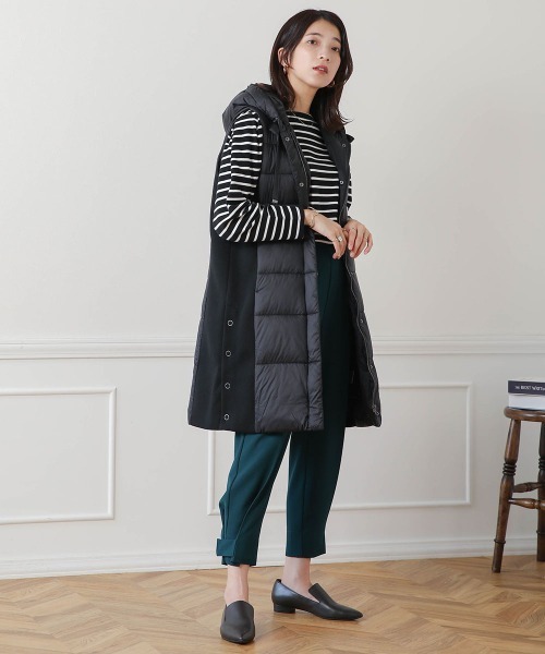 Bou Jeloud（ブージュルード）の「サイド切替CLOMAX中綿ロングベスト（ダウンベスト・レディース・ホワイト系その他/モカ/ブラック・38）」の7枚目の写真