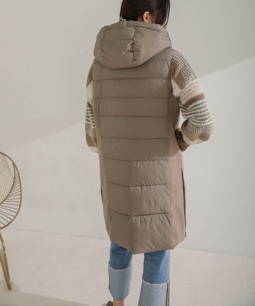 Bou Jeloud（ブージュルード）の「サイド切替CLOMAX中綿ロングベスト（ダウンベスト・レディース・ホワイト系その他/モカ/ブラック・38）」の18枚目の写真