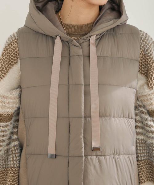 Bou Jeloud（ブージュルード）の「サイド切替CLOMAX中綿ロングベスト（ダウンベスト・レディース・ホワイト系その他/モカ/ブラック・38）」の19枚目の写真