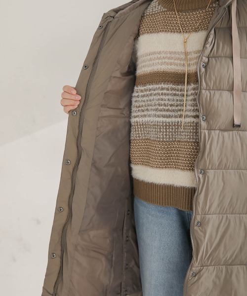 Bou Jeloud（ブージュルード）の「サイド切替CLOMAX中綿ロングベスト（ダウンベスト・レディース・ホワイト系その他/モカ/ブラック・38）」の21枚目の写真