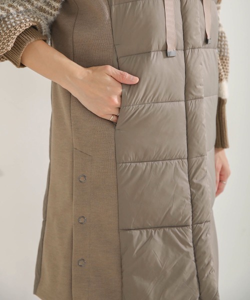 Bou Jeloud（ブージュルード）の「サイド切替CLOMAX中綿ロングベスト（ダウンベスト・レディース・ホワイト系その他/モカ/ブラック・38）」の22枚目の写真