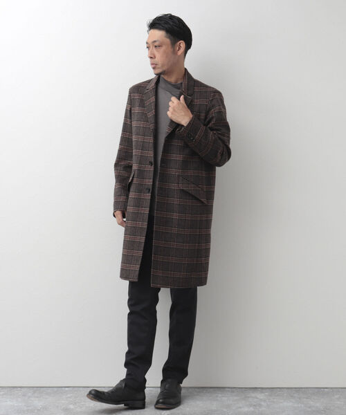 Stutostein Nolley's（シュテットシュタインノーリーズ）の「ビーバーチェスターコート（軽量・上質・オンオフ兼用）（チェスターコート・メンズ・ネイビー/ブラウン・M/L/XL）」の9枚目の写真