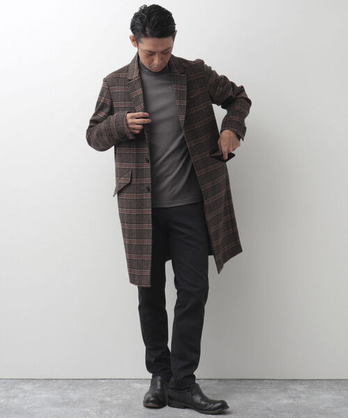 Stutostein Nolley's（シュテットシュタインノーリーズ）の「ビーバーチェスターコート（軽量・上質・オンオフ兼用）（チェスターコート・メンズ・ネイビー/ブラウン・M/L/XL）」の10枚目の写真