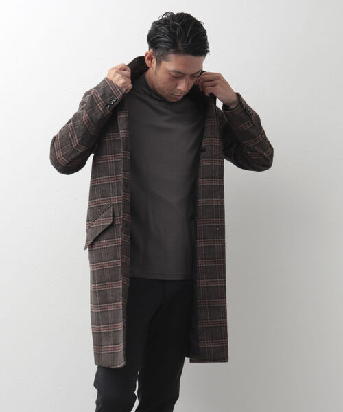 Stutostein Nolley's（シュテットシュタインノーリーズ）の「ビーバーチェスターコート（軽量・上質・オンオフ兼用）（チェスターコート・メンズ・ネイビー/ブラウン・M/L/XL）」の11枚目の写真
