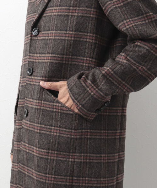 Stutostein Nolley's（シュテットシュタインノーリーズ）の「ビーバーチェスターコート（軽量・上質・オンオフ兼用）（チェスターコート・メンズ・ネイビー/ブラウン・M/L/XL）」の14枚目の写真