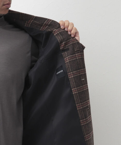 Stutostein Nolley's（シュテットシュタインノーリーズ）の「ビーバーチェスターコート（軽量・上質・オンオフ兼用）（チェスターコート・メンズ・ネイビー/ブラウン・M/L/XL）」の16枚目の写真