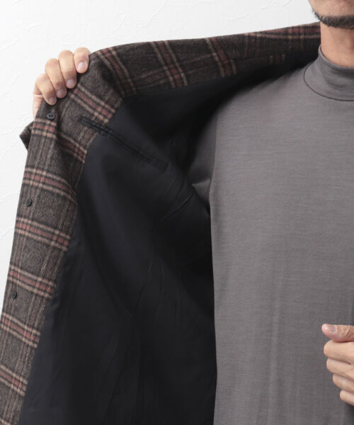 Stutostein Nolley's（シュテットシュタインノーリーズ）の「ビーバーチェスターコート（軽量・上質・オンオフ兼用）（チェスターコート・メンズ・ネイビー/ブラウン・M/L/XL）」の17枚目の写真