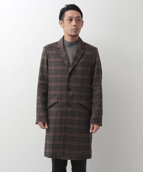 Stutostein Nolley's（シュテットシュタインノーリーズ）の「ビーバーチェスターコート（軽量・上質・オンオフ兼用）（チェスターコート・メンズ・ネイビー/ブラウン・M/L/XL）」の19枚目の写真