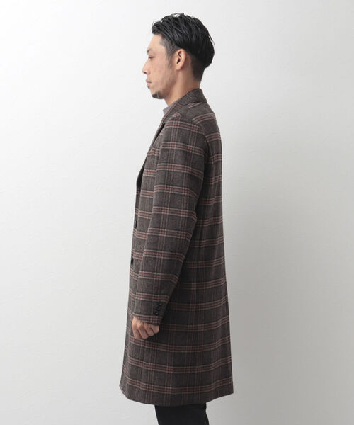 Stutostein Nolley's（シュテットシュタインノーリーズ）の「ビーバーチェスターコート（軽量・上質・オンオフ兼用）（チェスターコート・メンズ・ネイビー/ブラウン・M/L/XL）」の20枚目の写真