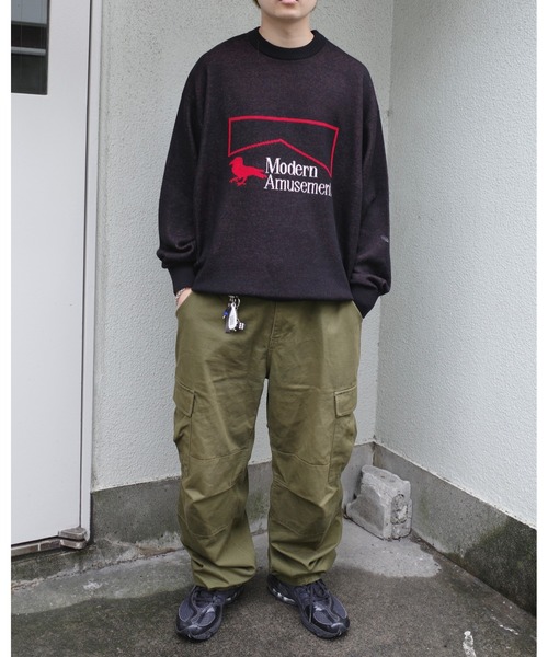 Modern Amusement(モダンアミューズメント)の「モダンアミューズメント ジャガードロゴニット(ニット/セーター・メンズ・アッシュグレー/ブラック・FREE)」の16枚目の写真