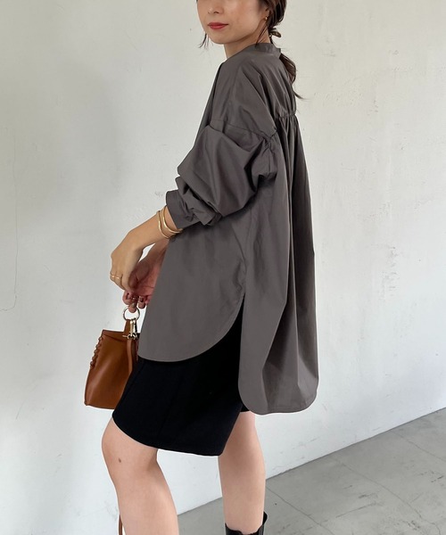 CAPRICIEUX LE'MAGE（カプリシューレマージュ）の「ヨークギャザーシャツ（シャツ/ブラウス・レディース・ホワイト/チャコールグレー/グリーン・FREE）」の20枚目の写真