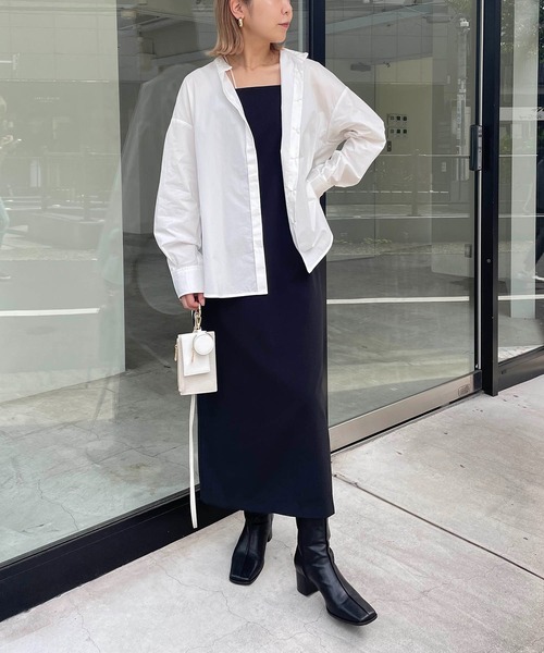 CAPRICIEUX LE'MAGE（カプリシューレマージュ）の「ヨークギャザーシャツ（シャツ/ブラウス・レディース・ホワイト/チャコールグレー/グリーン・FREE）」の11枚目の写真