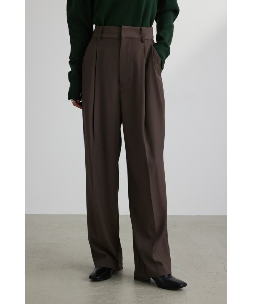 STYLEMIXER(スタイルミキサー)の「ベーシックツータックパンツ_LONG(スラックス・レディース・グレー/イエロー系その他/ブラック/アイボリー・MEDIUM/SMALL)」の1枚目の写真
