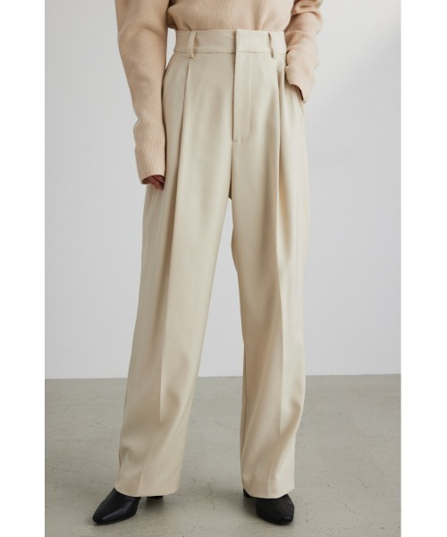 STYLEMIXER(スタイルミキサー)の「ベーシックツータックパンツ_LONG(スラックス・レディース・グレー/イエロー系その他/ブラック/アイボリー・MEDIUM/SMALL)」の2枚目の写真