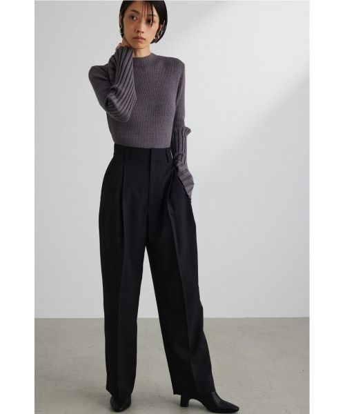 STYLEMIXER(スタイルミキサー)の「ベーシックツータックパンツ_LONG(スラックス・レディース・グレー/イエロー系その他/ブラック/アイボリー・MEDIUM/SMALL)」の19枚目の写真