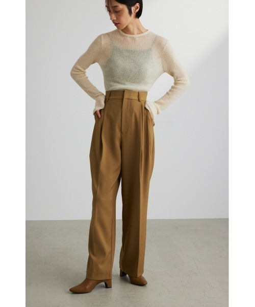 STYLEMIXER(スタイルミキサー)の「ベーシックツータックパンツ_LONG(スラックス・レディース・グレー/イエロー系その他/ブラック/アイボリー・MEDIUM/SMALL)」の7枚目の写真