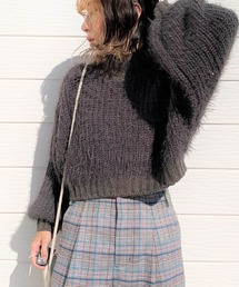 Q | シャギーボリュームニット(ニット/セーター)