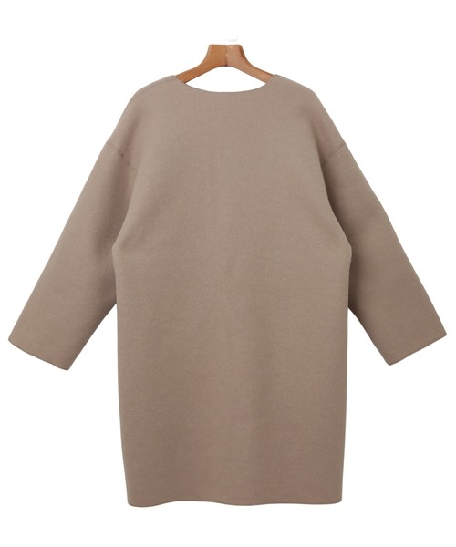 andme（アンドミー）の「2wayリバーシブルノーカラーコート（ノーカラーコート・レディース・グレイッシュベージュ/モカ/カーキ・S/M）」の8枚目の写真