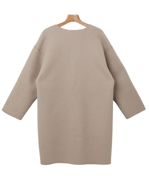 andme（アンドミー）の「2wayリバーシブルノーカラーコート（ノーカラーコート・レディース・グレイッシュベージュ/モカ/カーキ・S/M）」の9枚目の写真