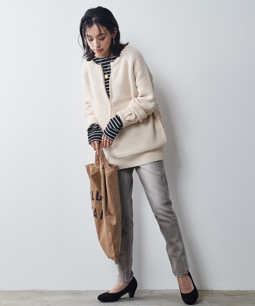 CHIC STYLE(シックスタイル)の「<大きいサイズ>2WAYアラン柄ニットプルオーバー シックスタイル(ニット/セーター・レディース・ネイビー/アイボリー・5L/3L/L/4L/8L/6L/LL)」の16枚目の写真