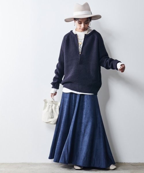 CHIC STYLE(シックスタイル)の「<大きいサイズ>2WAYアラン柄ニットプルオーバー シックスタイル(ニット/セーター・レディース・ネイビー/アイボリー・5L/3L/L/4L/8L/6L/LL)」の19枚目の写真